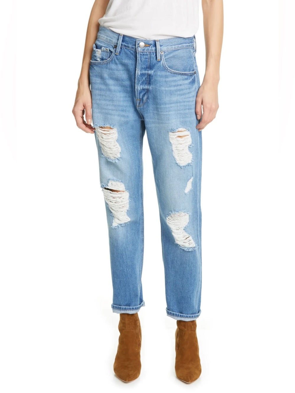 FRAME Heritage Le Original Bellflower Rips Distressed Jeans - 31 NWT $285 READ